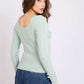 Women Regular Fit Pullover Mint Green