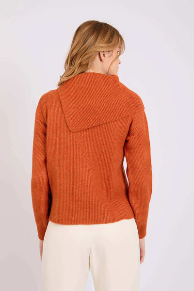 Women Regular Fit Pullover - Orange