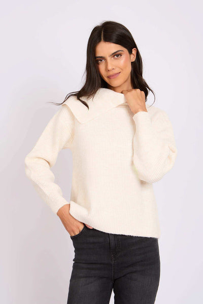 Women Regular Fit Pullover - Off White