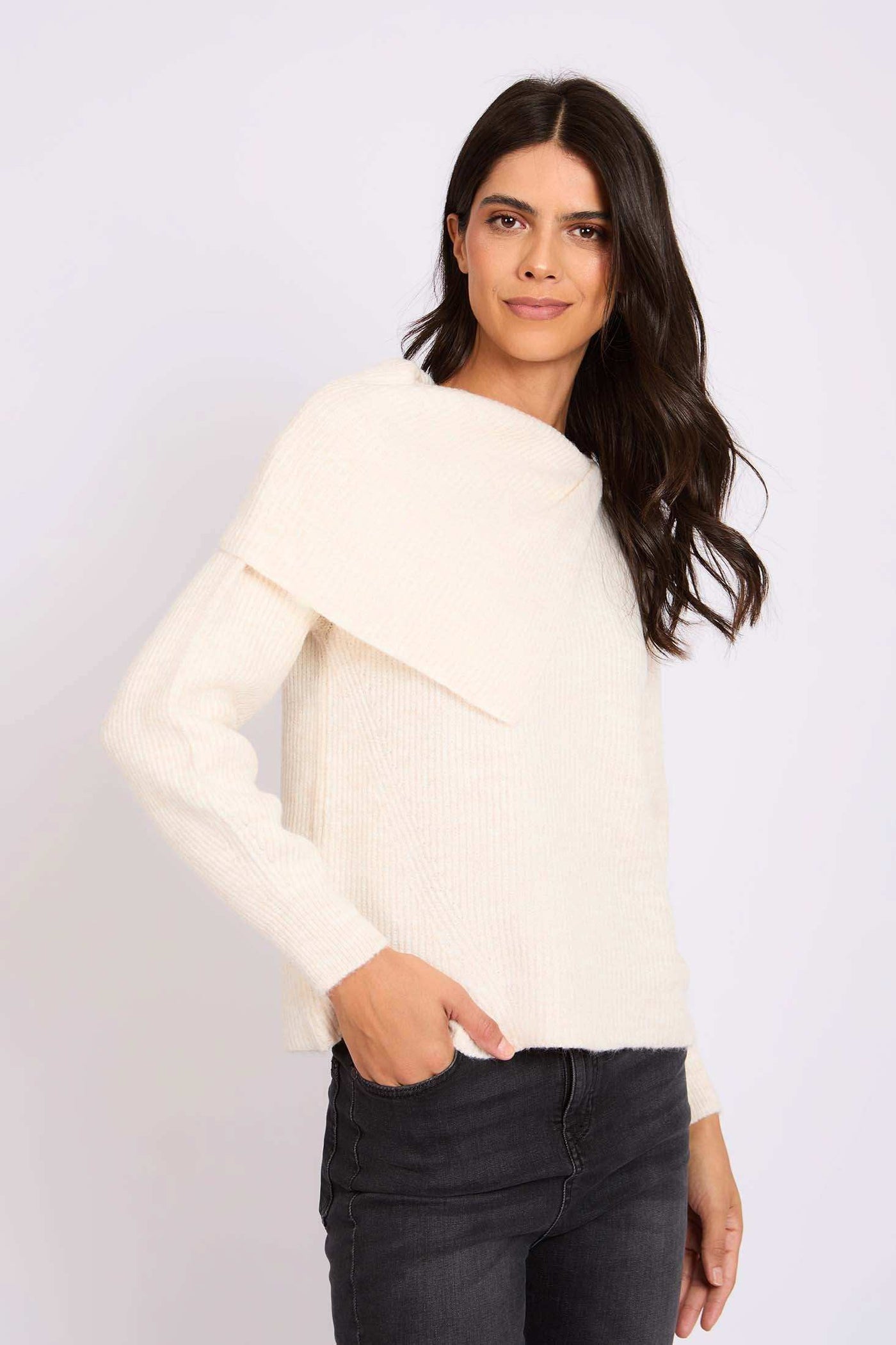 Women Regular Fit Pullover - Off White