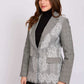 Women Regular Fit Blazer Grey