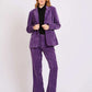Women Regular Fit Blazer Purple