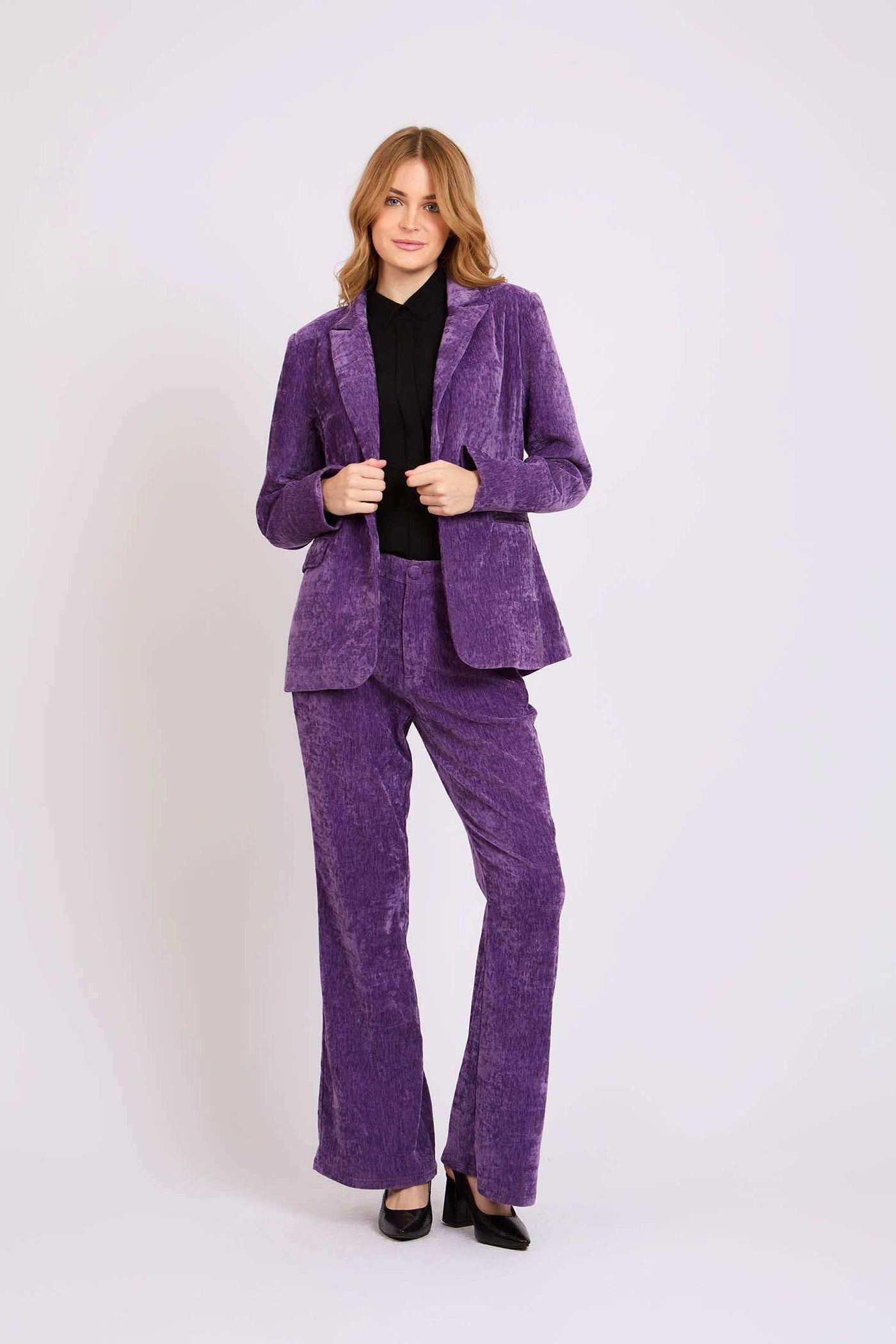 Women Regular Fit Blazer - Purple