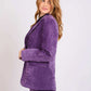 Women Regular Fit Blazer Purple