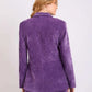 Women Regular Fit Blazer Purple