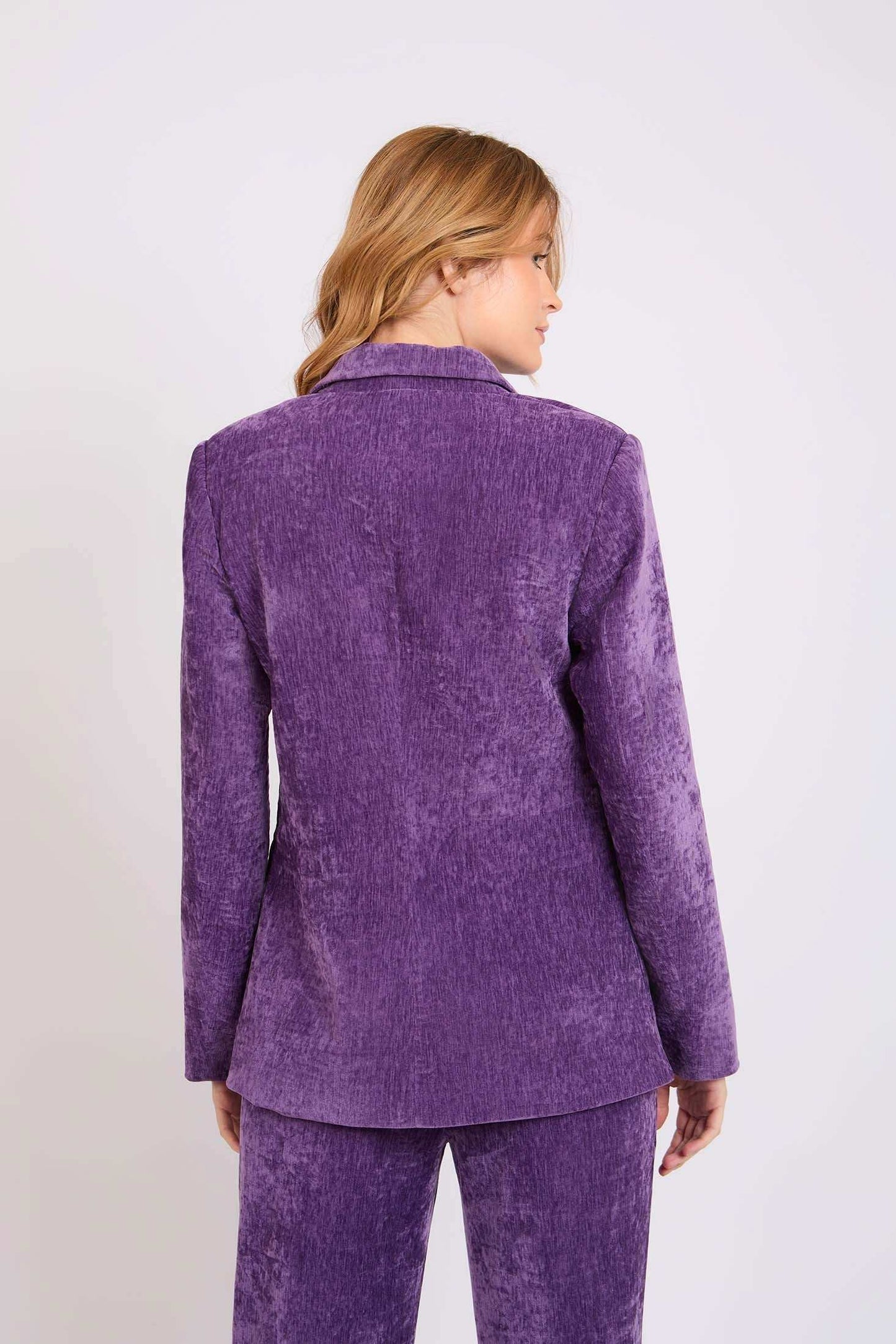 Women Regular Fit Blazer Purple