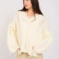 Women Regular Fit Pullover Off White