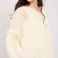Women Regular Fit Pullover Off White