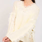 Women Regular Fit Pullover Off White