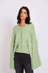 Women Regular Fit Pullover Mint Green