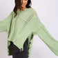 Women Regular Fit Pullover Mint Green