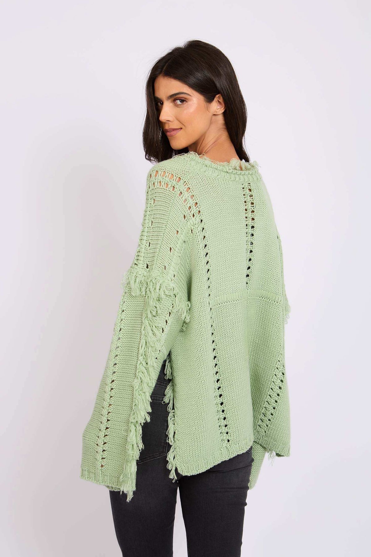 Women Regular Fit Pullover Mint Green