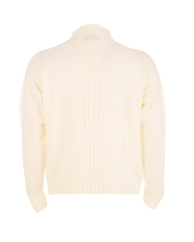 Women Turtleneck Pullover - Off White