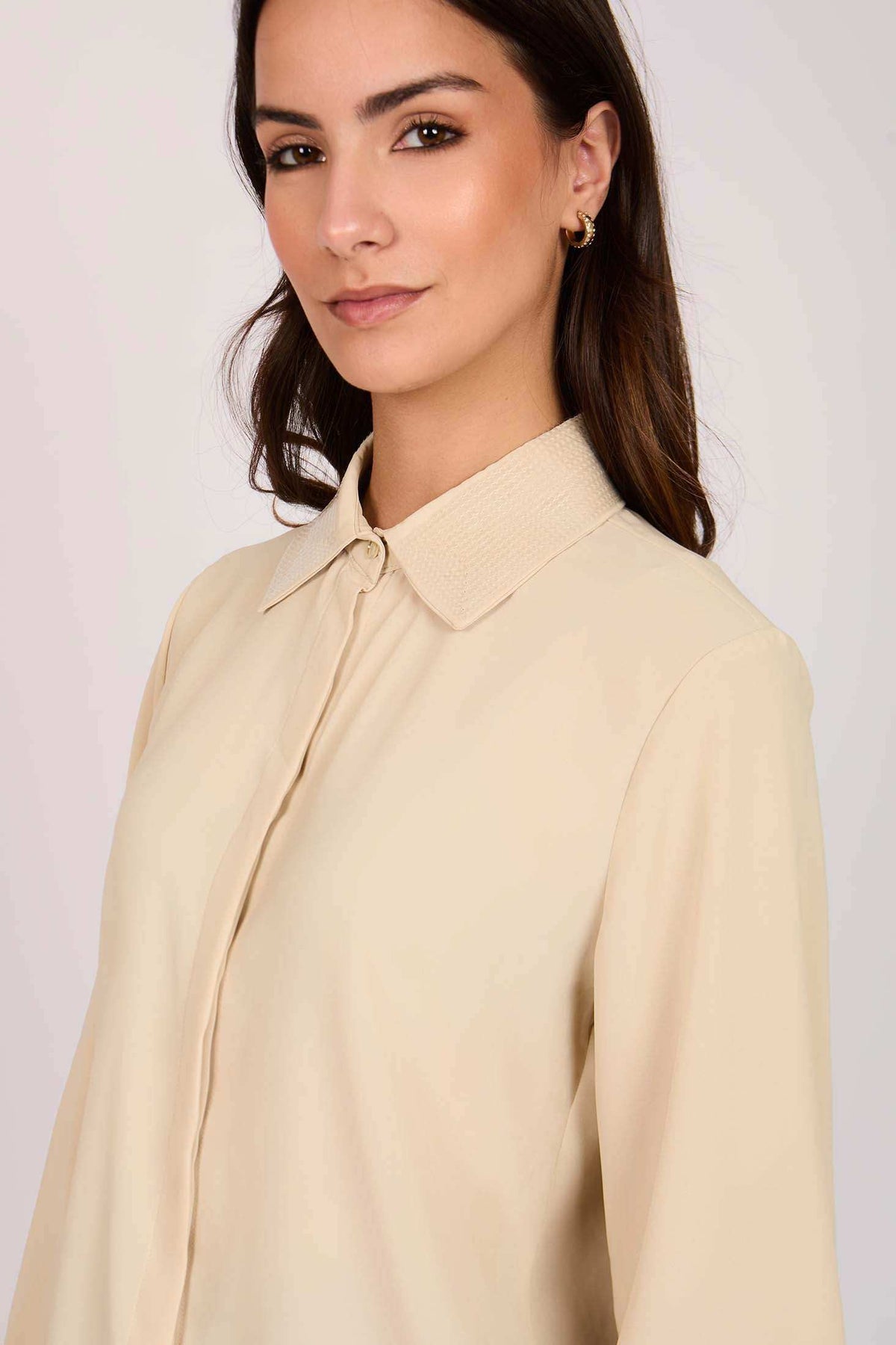 Women Regular Fit Blouse Brown