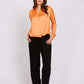 Women Regular Fit Blouse Orange