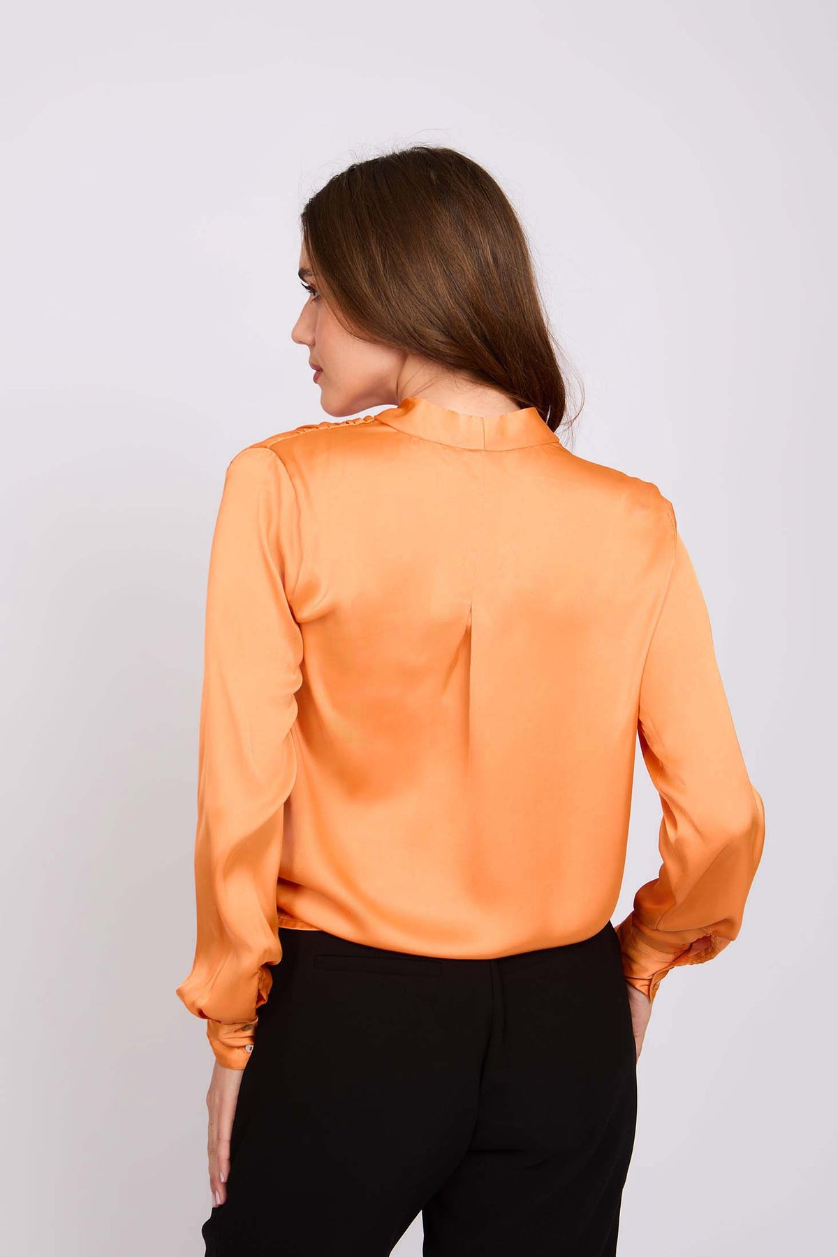 Women Regular Fit Blouse Orange