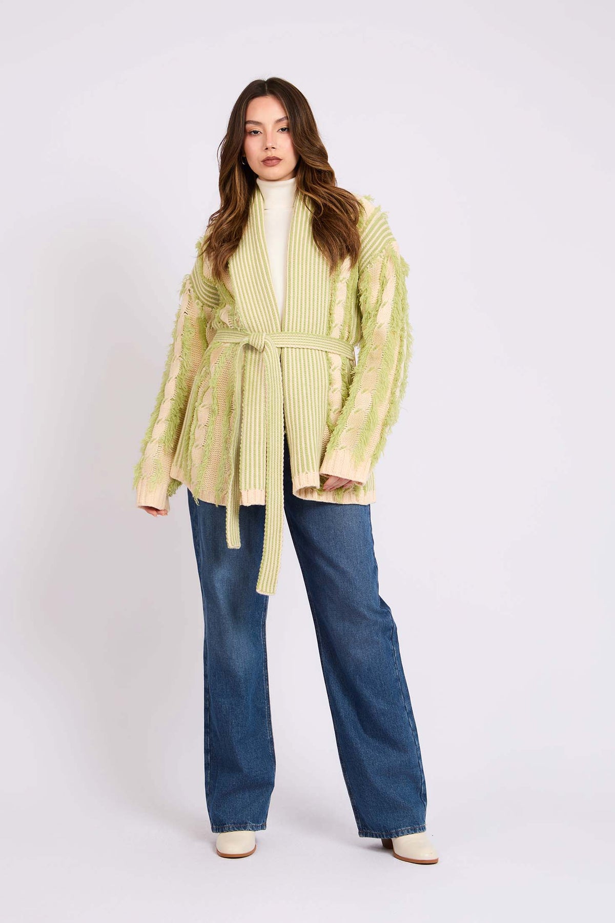 Women Regular Fit Cardigan Brown