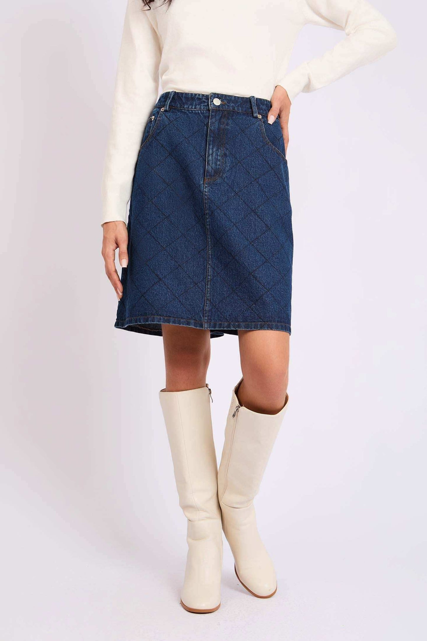 Women Regular Fit Skirt Blue