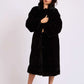 Women Regular Fit Coat Black