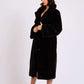 Women Regular Fit Coat Black