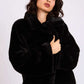 Women Regular Fit Coat Black