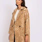 Women Regular Fit Coat Brown