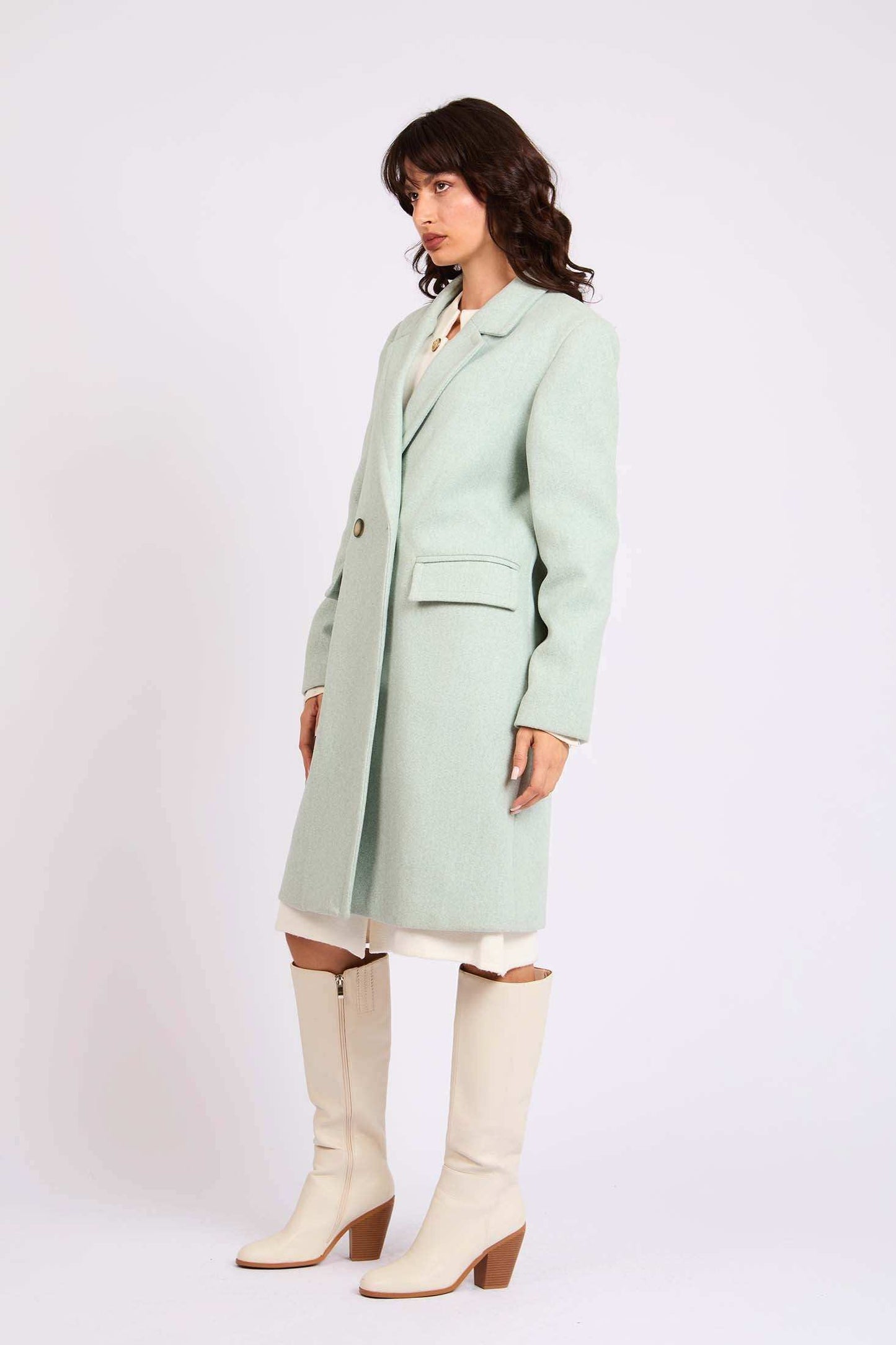 Women Oversized Coat Green