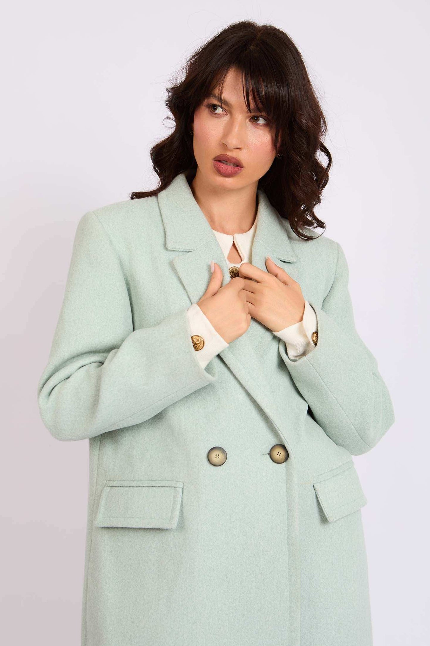 Women Oversized Coat Green