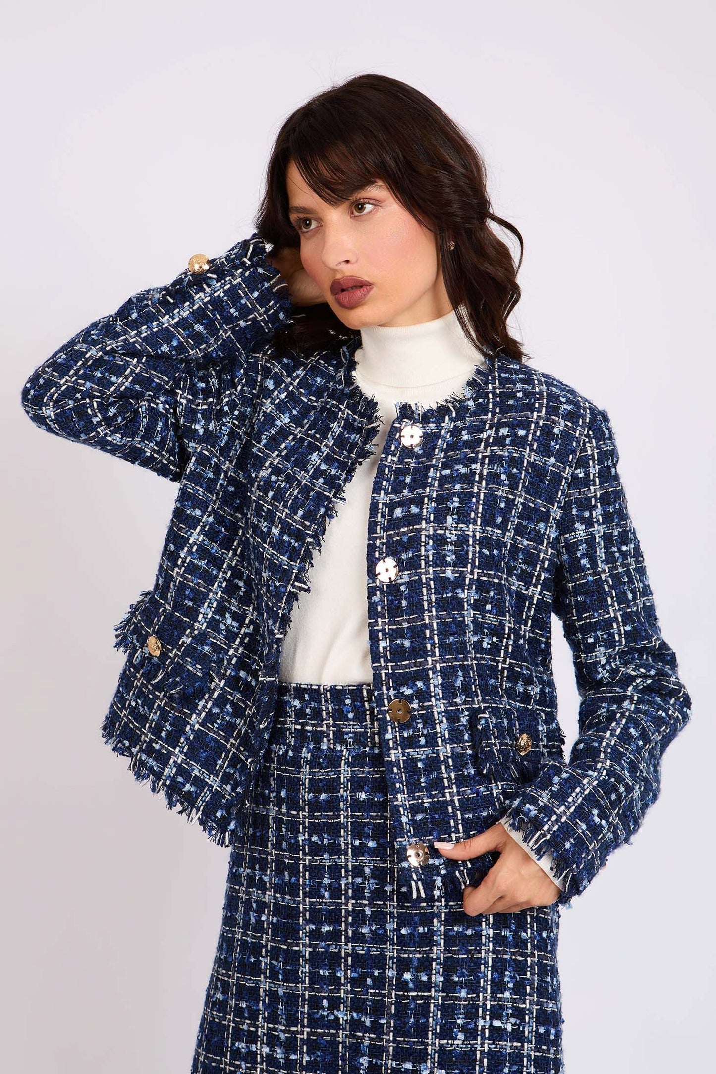 Women Regular Fit Jacket Blue