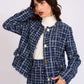 Women Regular Fit Jacket Blue