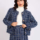 Women Regular Fit Jacket Blue