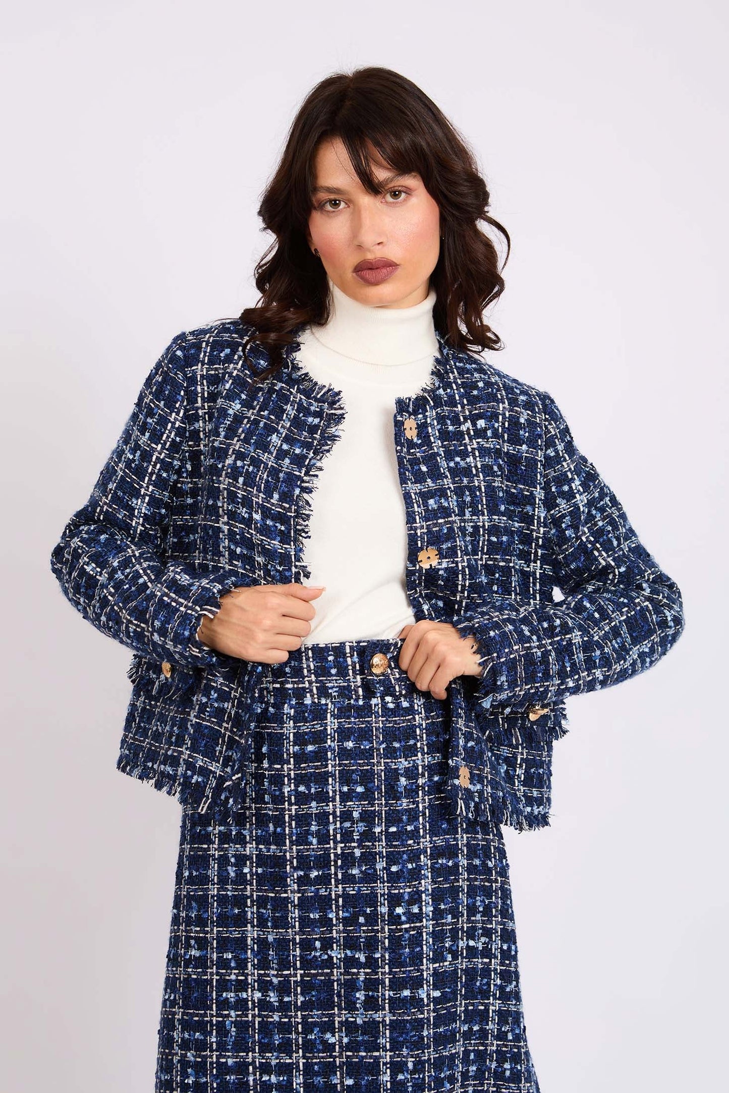 Women Regular Fit Jacket Blue