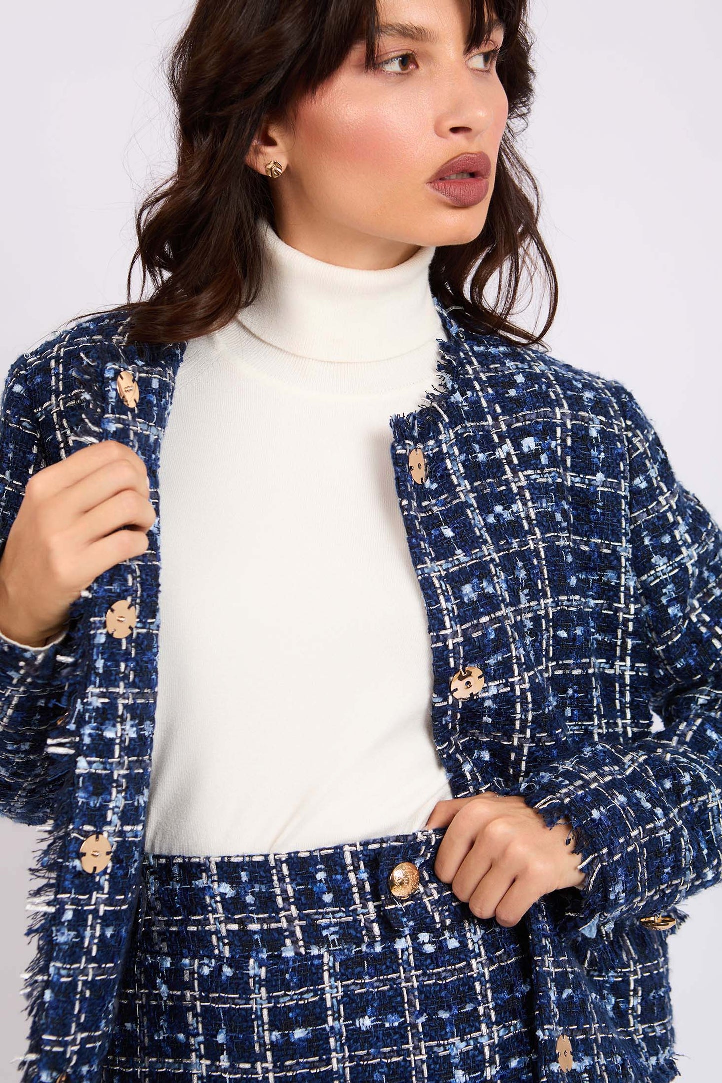 Women Regular Fit Jacket Blue