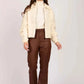 Women Regular Fit Jacket Off White