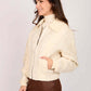 Women Regular Fit Jacket Off White