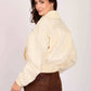Women Regular Fit Jacket Off White