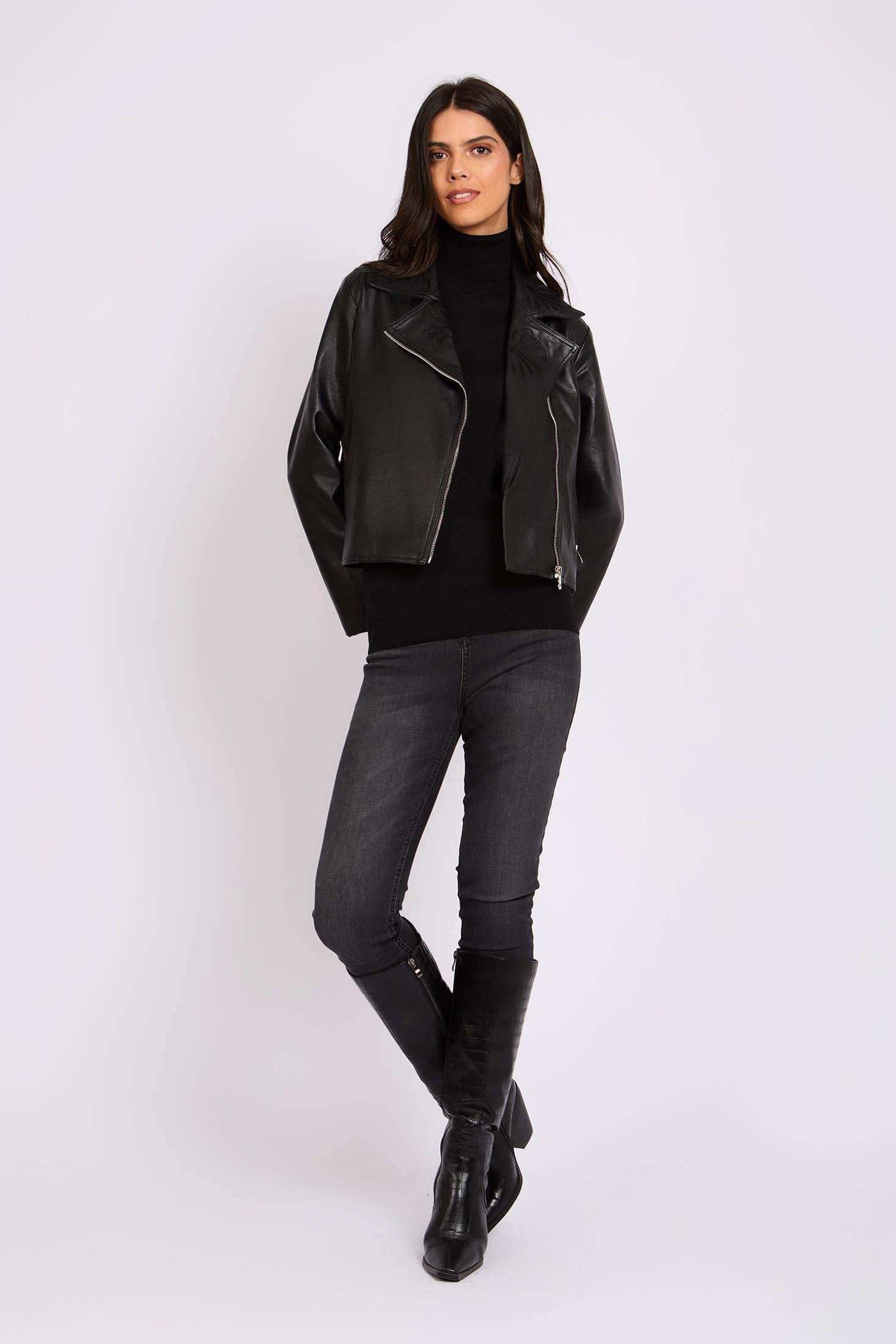 Women Regular Fit Jacket Black