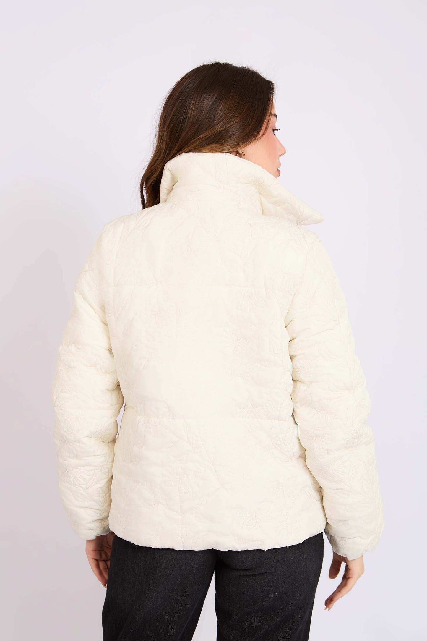Women Regular Fit Jacket Off White