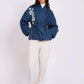 Women Regular Fit Kimono Dark Blue