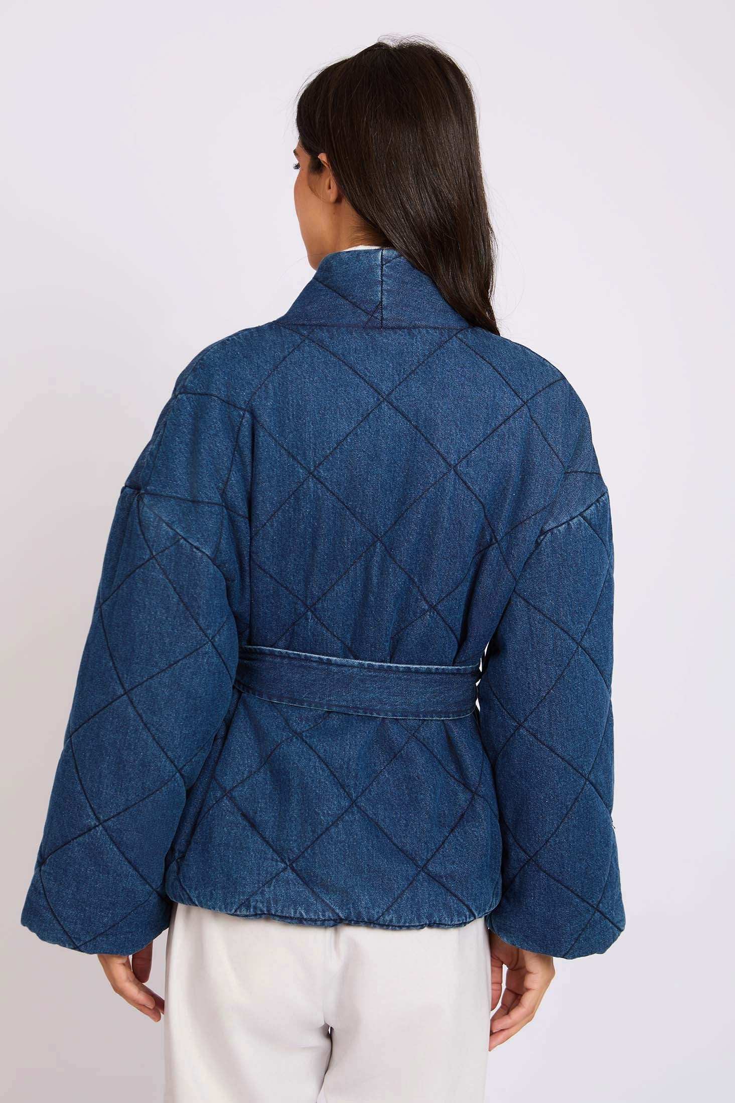 كيمونو نسائي عادي أزرق داكن