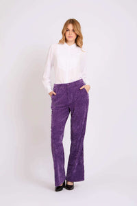 Women Regular Fit Pants Purple