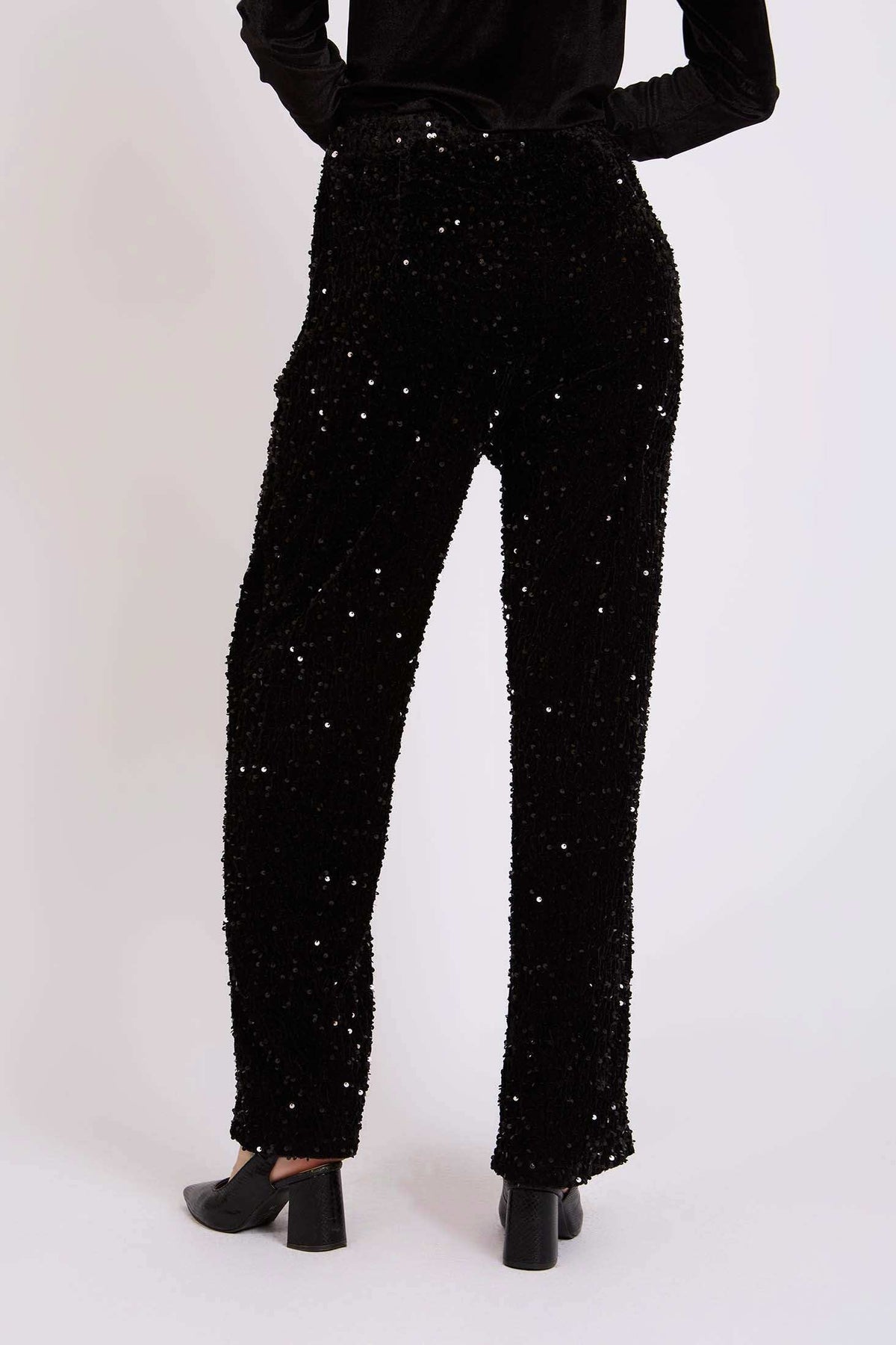Women Regular Fit Pants Black