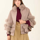 Women Cape Wool Beige