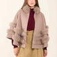 Women Cape Wool Beige