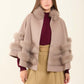 Women Cape Wool Beige