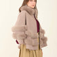Women Cape Wool Beige