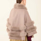 Women Cape Wool Beige