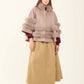 Women Cape Wool Beige