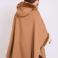 Women Cape Wool Camel