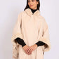 Women Cape Wool Ivory